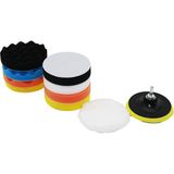 115 Mm 11Pcs Polisaj Sünger Seti 8 Ad. 115Mm Sünger- 1 Polisaj Ped -1 M14 Adaptör - 1 Cırtlı Disk Taban (5250)