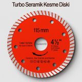 115 mm 4.5 Inç Turbo Elmas Testere Turbo Kesim Kesici Çapaksız Hassas Seramik Mermer Granit Diski - Bordo