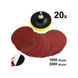 115Mm Cırt Taban 20 Adet Zımpara Takımı 1000 Kum 2000 Kum Zımpar