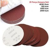 115Mm Cırtlı Zımpara Seti 80 Kum 180 Kum 1000 Kum 2000