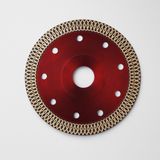 115X22.23 mm 4.5 Inç Turbo Kanallı Elmas Testere Kesim Kesici Çapaksız Seramik Mermer Granit Diski - Bordo