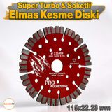 115X22.23 Mm Turbo Segment Elmas Kesme Diski Avuç Taşlama Seramik Beton Granit Tuğla Blok İçin Uygun