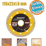 115X22x1.5 Mm Turbo Elmas Seramik İnşaat Mermer Porselen Fayans Granit Sulu Kuru Kesim Kesme Disk