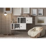 116 cm Duvara Monte Dresuar - Basamaklı Modern NRG-DRS-1013 - Beyaz