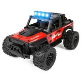 1:16 Off Road Şarjlı Rc Uzaktan Kumandalı Renkli Farlar Kırmızı Arazi Aracı 20 Km/S Hızında Hediyelik Oyuncak
