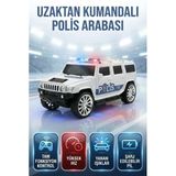 1:16 Ölçekli Işıklı Uzaktan Kumandalı Gerçekçi 24 Cm Polis Suv Model Oyuncak Araba
