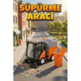 1:16 Sürtmeli Işıklı ve Sesli Oyuncak Sokak Süpürme Aracı - Şehir Temizlik Çöp Kamyonu (20 cm)