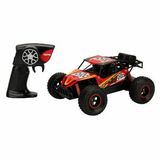 1:18 Metal Racer USB Şarjlı Uzaktan Kumandalı Araba - Kırmızı-Alev Desenli
