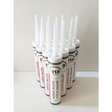 118 Selant 10 Adet Beyaz Silikonize Mastik / Çekomastik - Duvar Çıtası Yapıştırıcı 480 Gr.