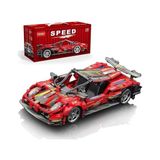 1:18 Spor Araba Modeli Teknik Yapım Seti Cyberpunk Rally Car Racing Engineering Kendin Yap Boz 426 Parça - kırmızı