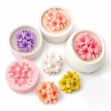 1191 - Silikon Kalıp Mum Kalıbı - Plumeria Çiçek Buketi