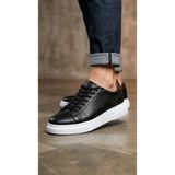 11boa BLF-010 Erkek Sneaker Günlük Casual Spor Ayakkabı Siyah Beyaz Taban - Fabulous