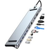 11IN1 Çoklayıcı Type-C 3.1 To 4K HDMI VGA Usb-C Ethernet USB Çoklayıcı Sd Kart Okuyucu Çevirici Hub