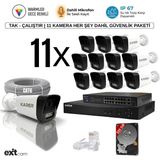 11'Li Ip Kamera-Poeli-5Mp-Ultra Hd-4K 1920 Çözünürlük-Sesli-Gece Renkli Görüş-İnsan Ve Plaka Algılamalı Set