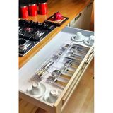 11'li Set Modüler Mutfaklarda Çekmece Içi Kaşıklık Organizer Düzenleyici Şeffaf Şeffaf 40 x 50