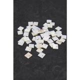 11x11 mm Yandan Delikli Kare Pul Doğal Taş Takı Aksesuar Malzemesi (35 Adet)