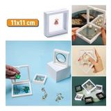 11x11cm Standlı 3D Takı Ziynet Hatıra Koleksiyon Saklama Kutusu Şeffaf Film Çerçevesi