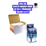 11X16 CM 500'LÜ MEKTUP ZARFI VE 50'Lİ TÜKENMEZ KALEM MAVİ