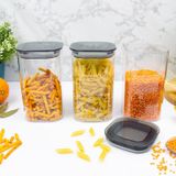 12 Adet 1.1 Lt Istiflenebilir Kristal Vakumlu Erzak Kabi 1.1 Lt Vakumlu Saklama Kabi