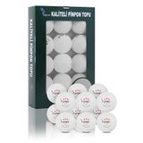 12 Adet 3 Yıldız Kutulu 40+ Gazlı Pinpon Topu Turuncu Masa Tenisi Topu Pingpong Topu Beyaz