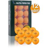 12 Adet 3 Yildiz Kutulu 40+ Gazli Pinpon Topu Turuncu Masa Tenisi Topu Pingpong Topu