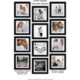 12 Adet 30X30 Çerçeve - Mdf Çerçeve - Fotoğraf Çerçevesi - Kare Çerçeve - Siyah