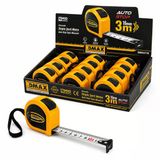 12 Adet 3Mt X 16Mm Otomatik Çelik Şerit Metre Stoplu (2818)