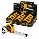 12 Adet 3Mt X 16Mm Otomatik Çelik Şerit Metre Stoplu (5047)