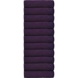 12 Adet 50 x 90 cm Mikrofiber El Yüz Kuaför Berber Spor Havlusu Leke ve Saç Boyası Tutmayan - Mor