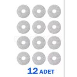 12 Adet Arçelik Uyumlu 9178076417 Robot Süpürge Paspas Mop Bezi / Beyaz