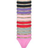 12 Adet Beli Renkli Lastik Pamuklu Kadın Slip Tutku Külot M-L