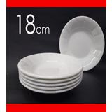 12 Adet Beyaz Oluklu Melamin Çukur Yemek Tabağı 18x3cm Pilav, Kuru Nohut Çok Hesaplı Sulu Yemek Kabı