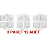 12 Adet Beyaz Tens Pedi, Güvenli ve Rahat Kullanım Için Ideal Seçim - Ahşap Bej - Siyah