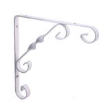 12 Adet Burgulu 20 X 30 Cm Dekoratif Raf Altı Ayağı Konsol Beyaz