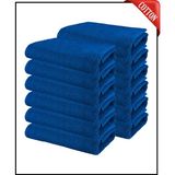 12 Adet Büyük Boy Pamuklu 50X90CM, Fitness Havlusu , Spor Havlusu , Kuaför Havlusu - 50 x 90 cm - Lacivert