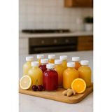 12 Adet Cam 50 ml Mini Shot Ginger Detox Şişe Plastik Sızdırmaz Kapaklı Kolonya Koku Süs Küç - Çok Renkli