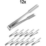 12 Adet Çelik 21 Cm. Buz ve Şeker Maşası MT129-12