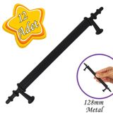 12 Adet Erciyes Kulp Siyah 128 Mm Kulp Mobilya Mutfak Dolabı Çekmece Dolap Kapak Kulpu Kulbu Metal Kulpları