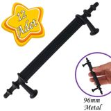 12 Adet Erciyes Kulp Siyah 96 Mm Kulp Mobilya Mutfak Dolabı Çekmece Dolap Kapak Kulpu Kulbu Metal Kulpları