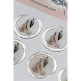 12 Adet Hazır Kendinden Yapışkanlı Düğün Davetiye Sticker Mühür KYSM113 - Çok Renkli - Standart - Genel