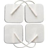 12 Adet Kablolu/soketli Tens Pedi Elektrodu (5X5CM Kare) Igneli Tens Peti Tüm Cihazlara Uyumlu.