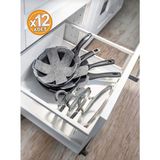 12 Adet Kalın Tava,tencere ve Bor Cam Koruyucu Düzenleyici Çizdirmez Elyaf Keçe 30X30