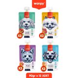 12 Adet Karma Taze Köpek Ezmesi Köpek Ödülü 90 Gr. X 12 Adet