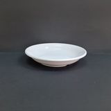 12 Adet Kırılmaz Melamin Düz Çukur Yemek Tabağı 19CM Derinlik 3,5cm - Beyaz