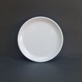 12 Adet Kırılmaz Melamin Düz Tatlı & Yemek Servis Tabağı 21 cm - Beyaz