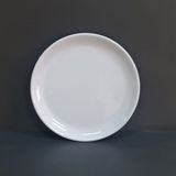 12 Adet Kırılmaz Melamin Düz Tatlı & Yemek Servis Tabağı 25 cm - Beyaz