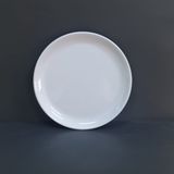 12 Adet Kırılmaz Melamin Düz Tatlı & Yemek Servis Tabağı 28 cm - Beyaz