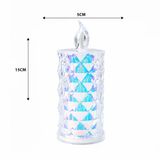 12 Adet Led Candle Kamp Büyük Boy= Çap:5cm - Y: 16Cm Pilli Led Mum Mika Kristal Plastik Yakut-13637 (5433)