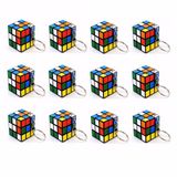12 Adet Mini Rubik Zeka Küpü (sabır Küpü) 3x3 Anahtarlık