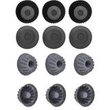 12 Adet Muffin Kalıbı, 6 Düz+6 Göbekli Model Silikon Mini Browni kek Kalıbı, Airfryer Cupcake Kalıbı - Antrasit